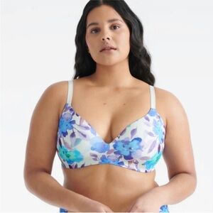 Knix 6++ Wing Woman Contour Bra in PAINTED BLOOM 32H  32G 34G